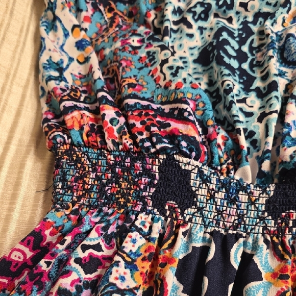 Maurices Blue and Pink Strapless Dress - Picture 9 of 12